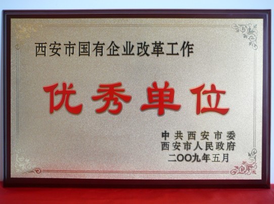 2009年5月，被西安市委、市政府評為西安市國企業(yè)改革工作優(yōu)秀單位